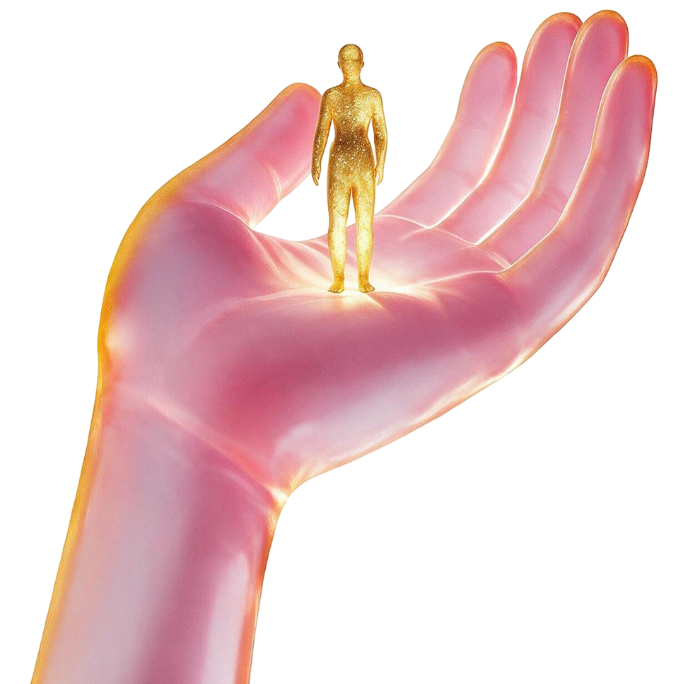 open hand representing unresolved energy